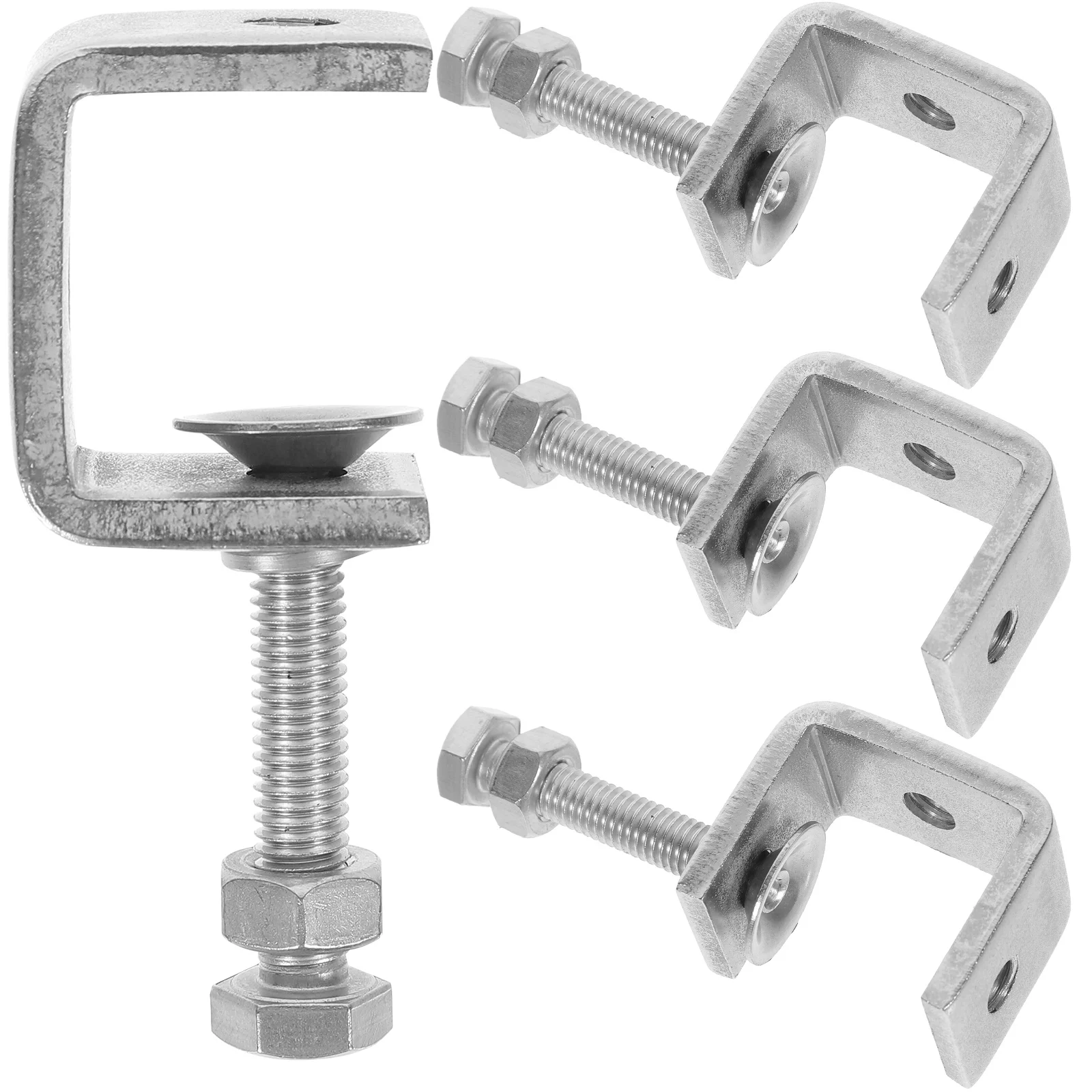 2 Pack Stainless Steel C clamps 304 Heavy Duty Woodworking Clamps 1 Inch Opening E66 Tiger Clamps for Home Projects