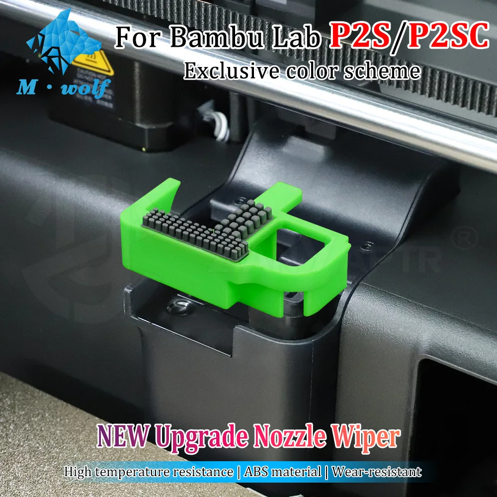 

НОВЫЙ обновленный для Bambu Lab P2S Hotend сопло стеклоочистителя силиконовая щетка белый черный зеленый материал AMS прочный прочный