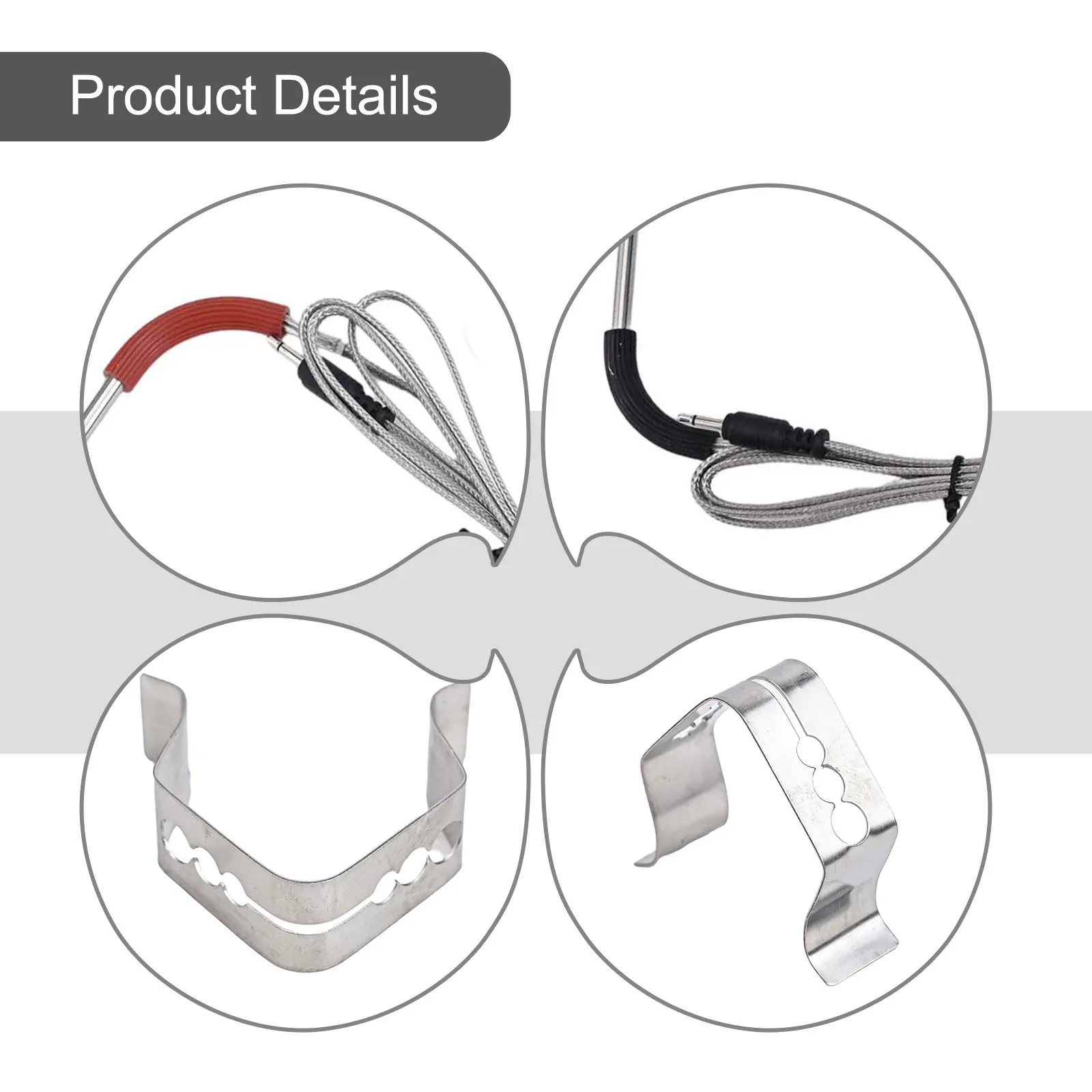 

Dual Needle Meat Temperature Probe for Weber Gas and Smokefire Pellet Furnace Accurate Readings for Perfectly Cooked Meat