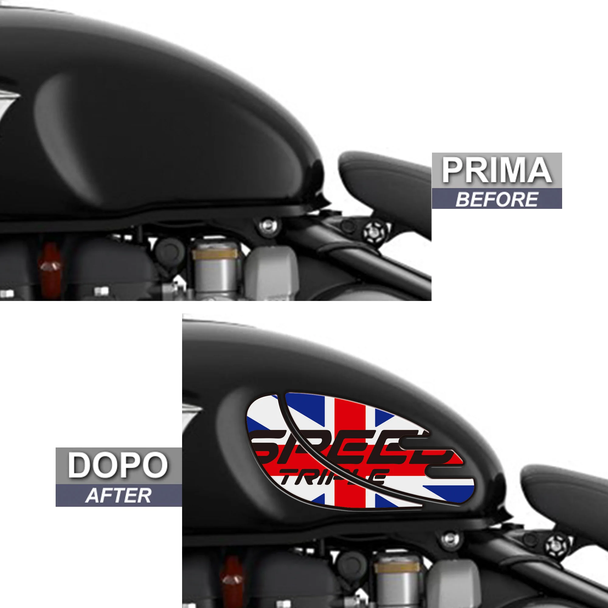 

Motorcycle Accessories Stickers 3D Protection For Triumph Speedmaster T100 T120 Street Cup Bobber MTE080 Sticker Packs