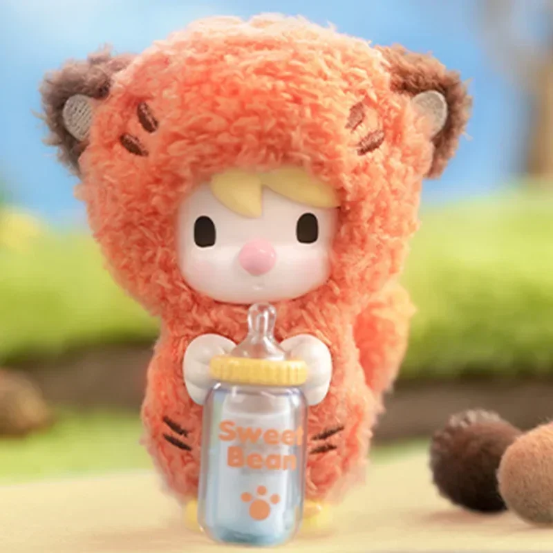 

POP MART Sweet Bean Animal Play Series, натуральная слепая коробка, загадочная коробка, кавайные украшения, фигурки, домашний декор, настольная модель, куклы