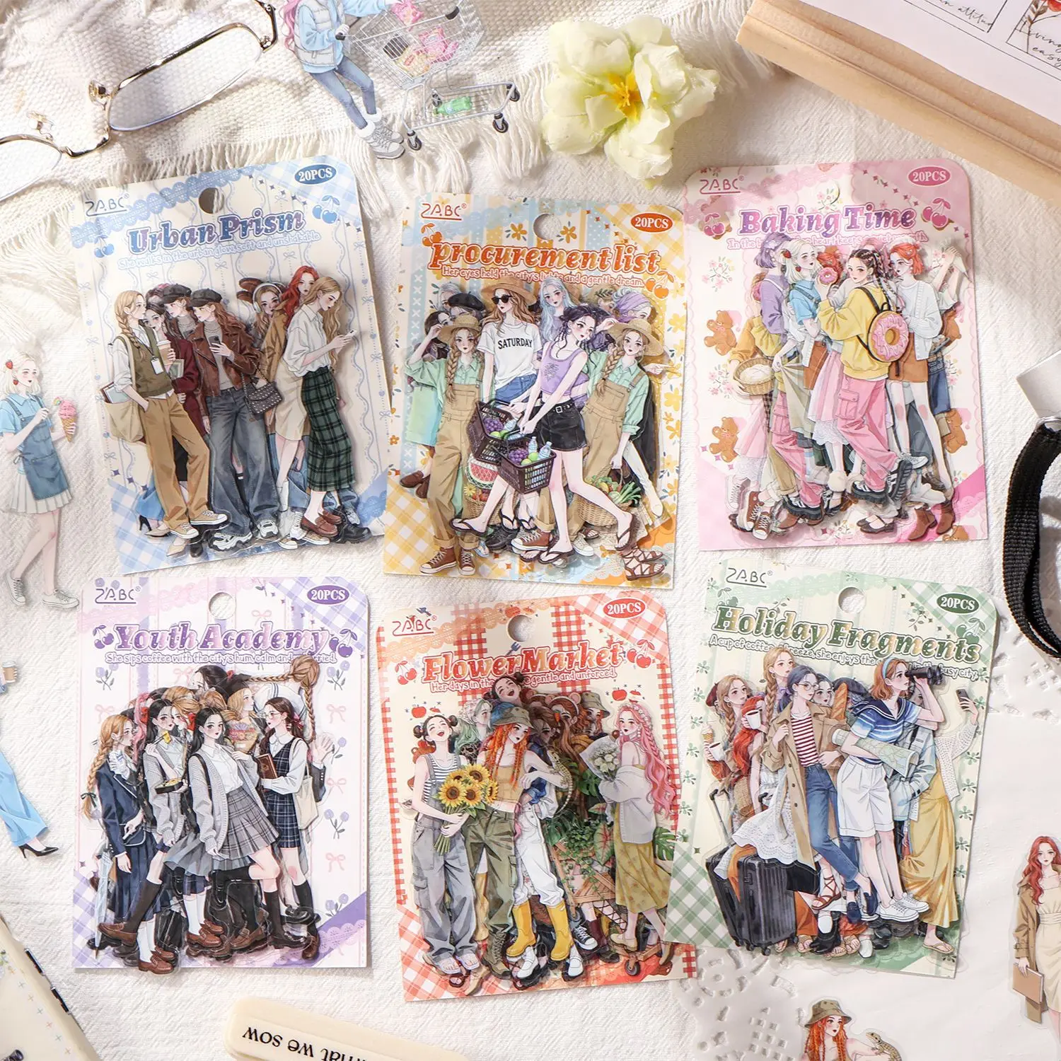 20pcs/lot Kawaii Stationery Stickers Keep walking DIY Junk Journal Paper Planner Decorative stickers