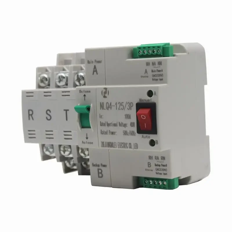 NLQ4-125/3P تحويل مستوى ملي ثانية طاقة دون انقطاع مصدر طاقة مزدوج مفتاح نقل تلقائي 100A80A63A ثلاث مراحل