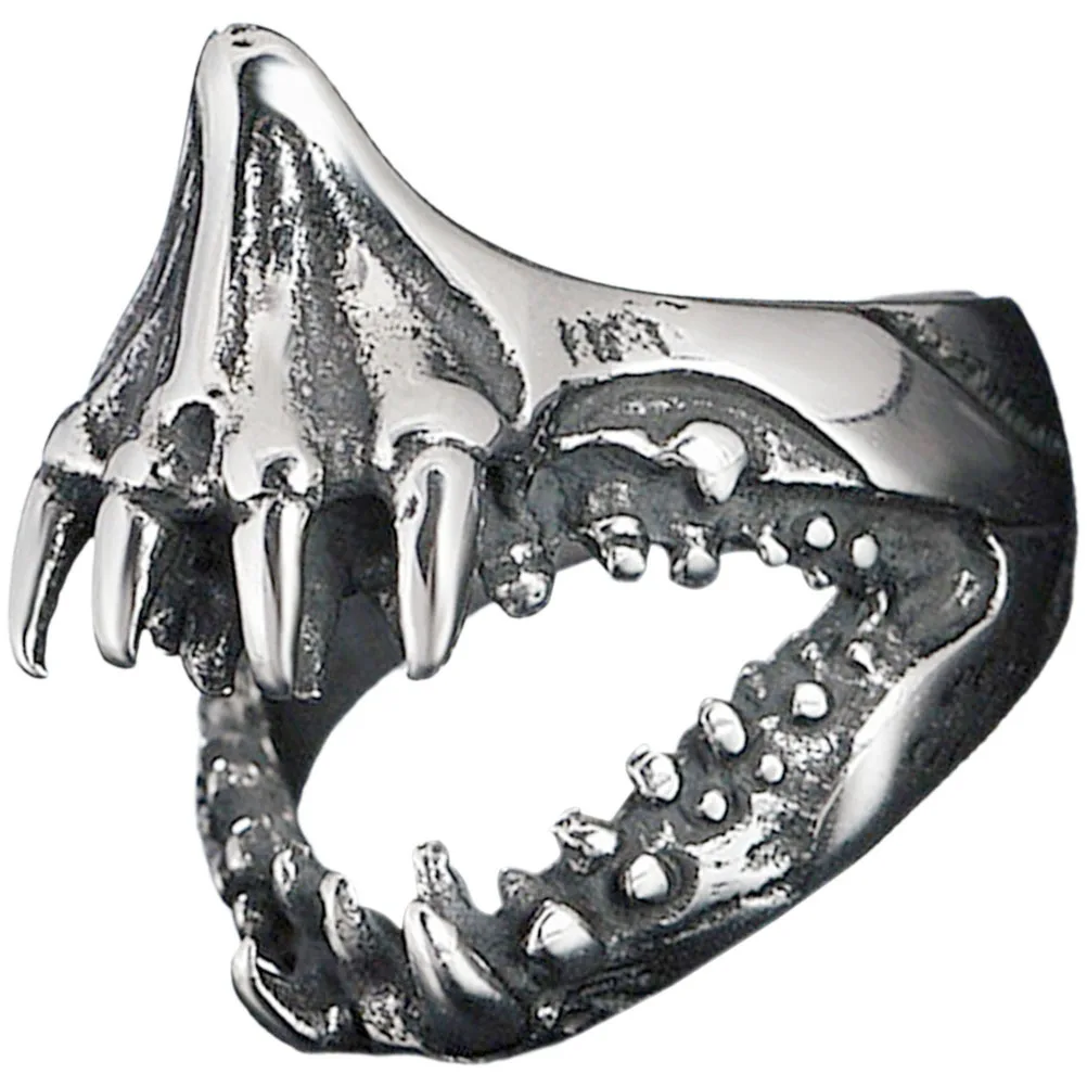 

Titanium Steel Shark Ring for Men Fashionable Party Costume Accessory Shark Ring Rings for Men Mens Rings