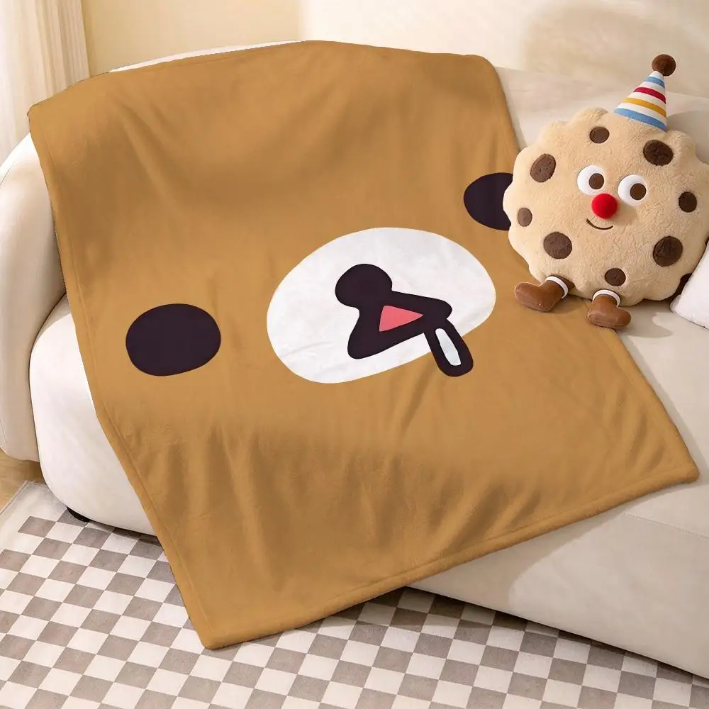 Super Warm Rilakkuma Throw Bedding Home Decoration For Kids Adults Warm Flannel Soft Comfortable Home Bed