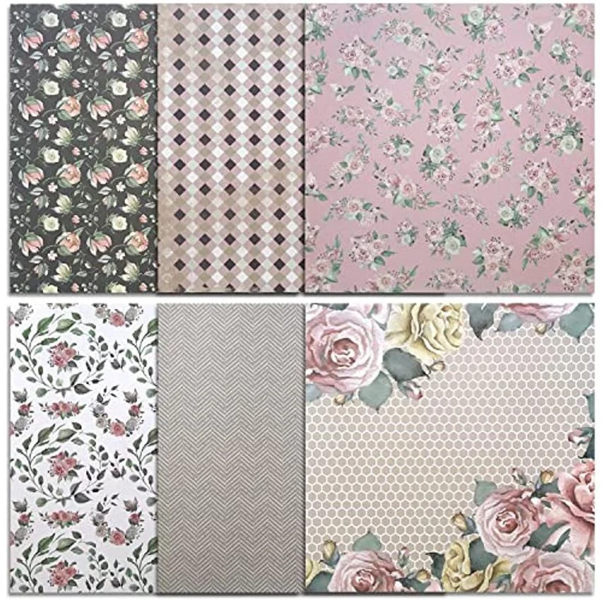 24 Sheets Cardstock Paper Pad Inches Lovely Garden Cardmaking Paper Pack Floral Decorative Paper Photo Album (12 * 12Inches)