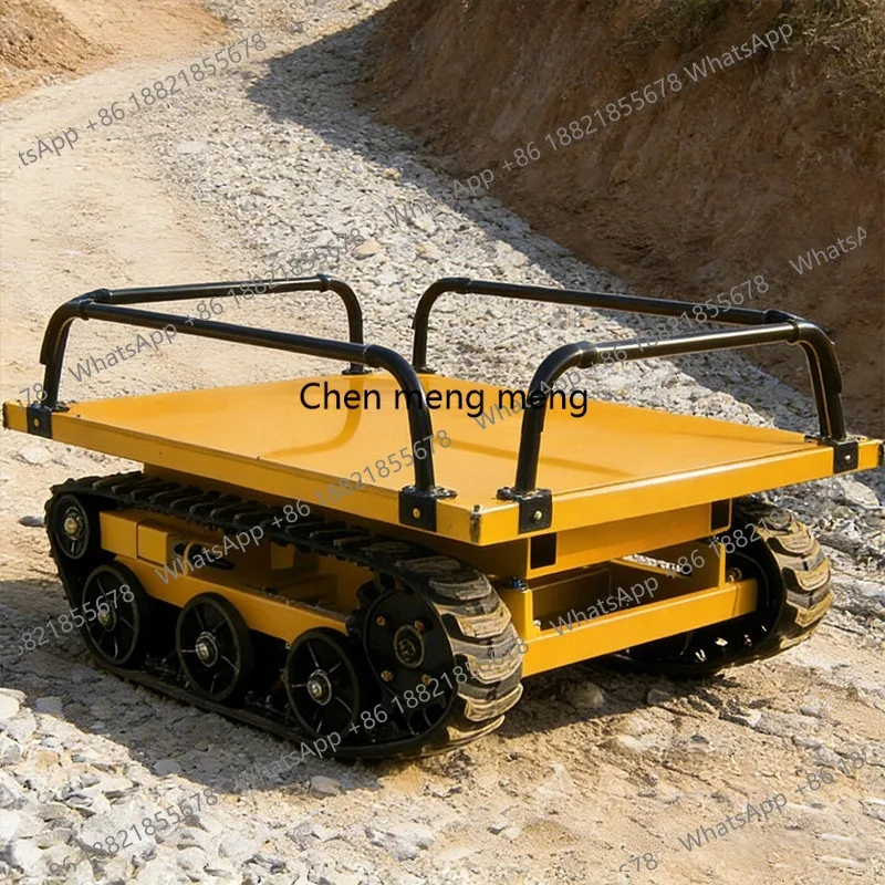 Track transport vehicle all-terrain remote control creeper mountain steel rubber track chassis customization