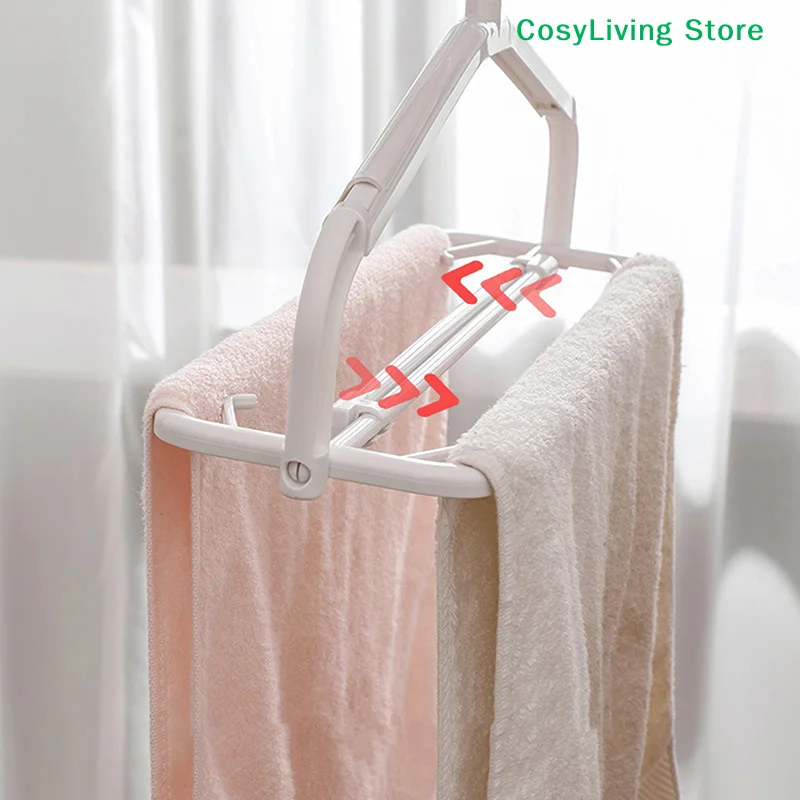 T-Shirt Kleid Mantel Handtuch Kleiderbügel mit Clip Kunststoff skalierbare Kleiderbügel Zubehör platzsparend für Zuhause Schrank Balkon