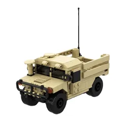 Hot Military MOC M1123 Humvee troop carrier Unimog Cargo truck HUmmer Model idee creative high-techToy blinded Car Blocks