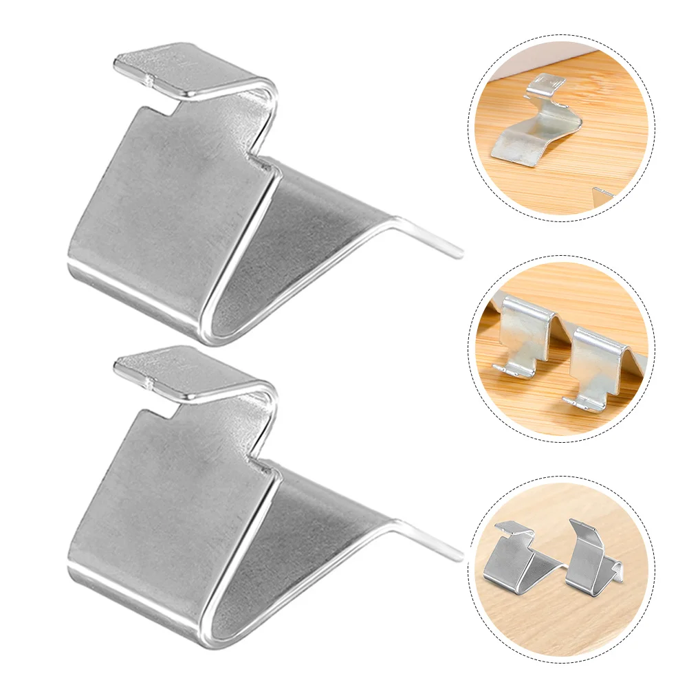 

20pcs Partition Clips for Cabinets Shelves File Holders Adjustable Bracket Supports Silver Furniture Hardware