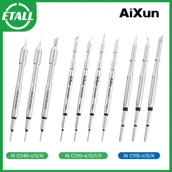 Aixun C210 C245 C115 Soldering Iron Tips T12 Station Handle For JBC T210 T245 T115 Original Sugon T26 T26D Lead Free T3A T3B Kit