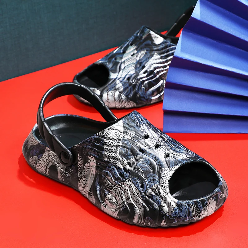 

High Quality Fashion Men's Sandals Non-slip Wear-resistant Dual-use Slippers Wear Beach Sandals Breathable Slippers for Men 슬리퍼