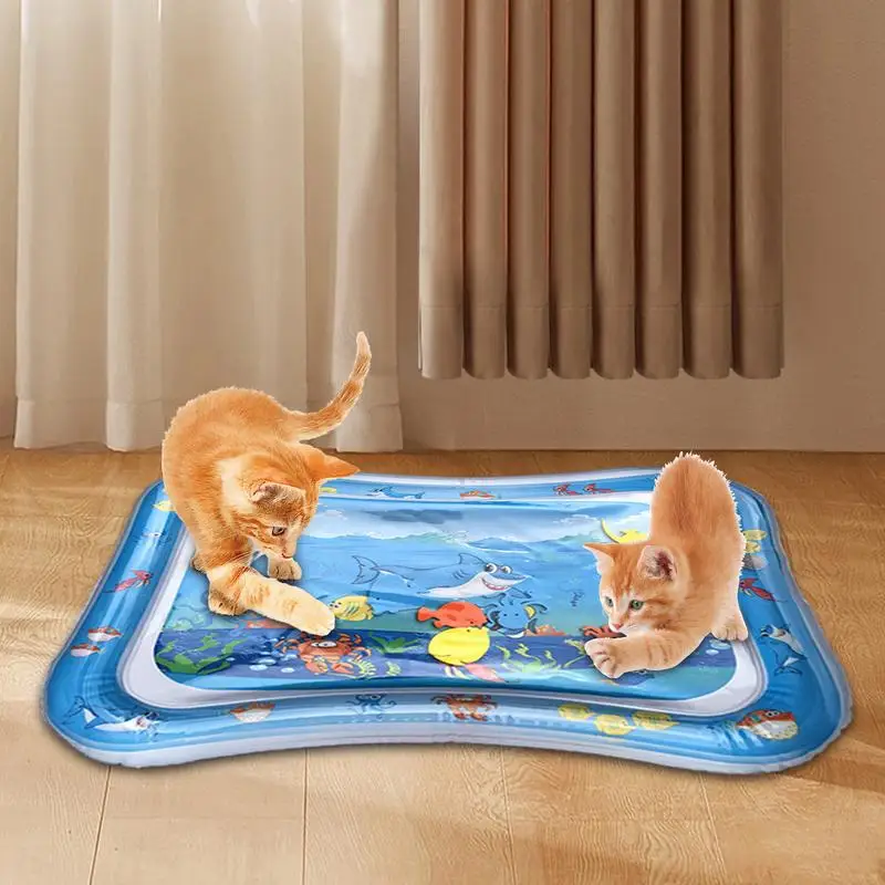 

pvc inflatable water mat outdoor pet toy mat play mat cool water play mat water sensitive mat foldable pet crawling training pat