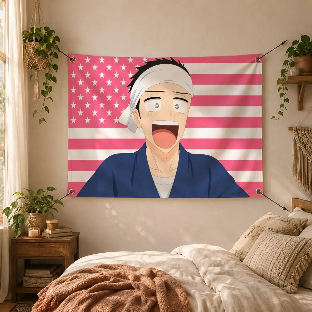 Romance Anime W-Wakana Gojo Flags Decorative Flag Banner for Outdoor Garden Yard Camping Party Home Wall Hanging Decor