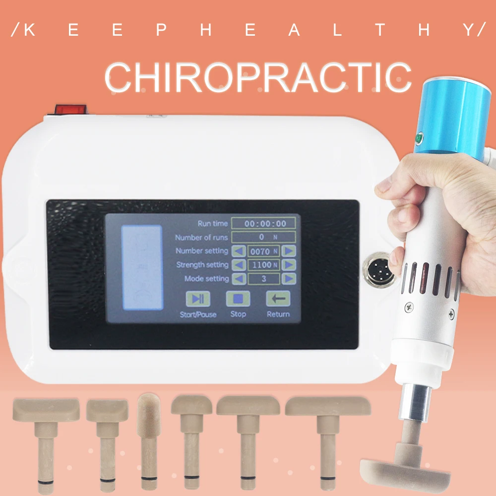 New 1800N Chiropractic Adjusting Tools For Health Care Spine Correction Gun10 Heads Adjustable Intensity Therapy Spinal Massager