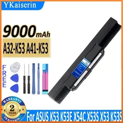 YKaiserin A32-K53 A41-K53 9000mAh Battery for ASUS K53 K53E X54C X53S X53 K53S X53E X53SV X53U X53B A42-K53 K43S K43SV K43 K43E