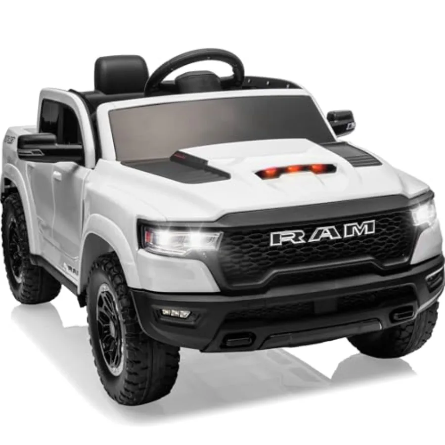 

First Ride On Licensed Ram 1500 RHO 12V Ride on Truck Toddler Ride on Toys with Remote Control Electric Vehicles with Truck Bed