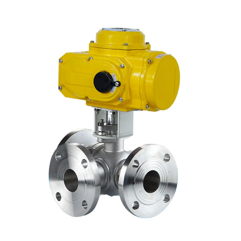 

mini 2 way 3way three way Class#150 #300 flange stainless steel ss304 moto motorized electric actuator ball valve 12v 24v 230v