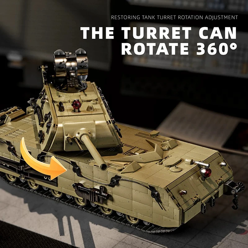 Военная серия Rat Heavy Armored Tank Building Blocks Panzer VII Maus Tank Brick Модель WW2 Армейский солдат Игрушки для мальчика Подарок MOC
