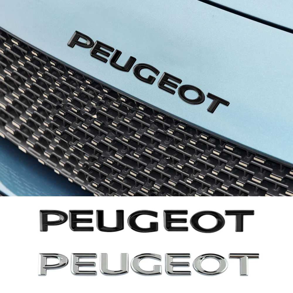 3D ABS Letter Car Body Trunk Emblem Stickers Badge Decal For Peugeot 2008 3008 4008 5008 206 207 208 107 307 308 408 Accessories