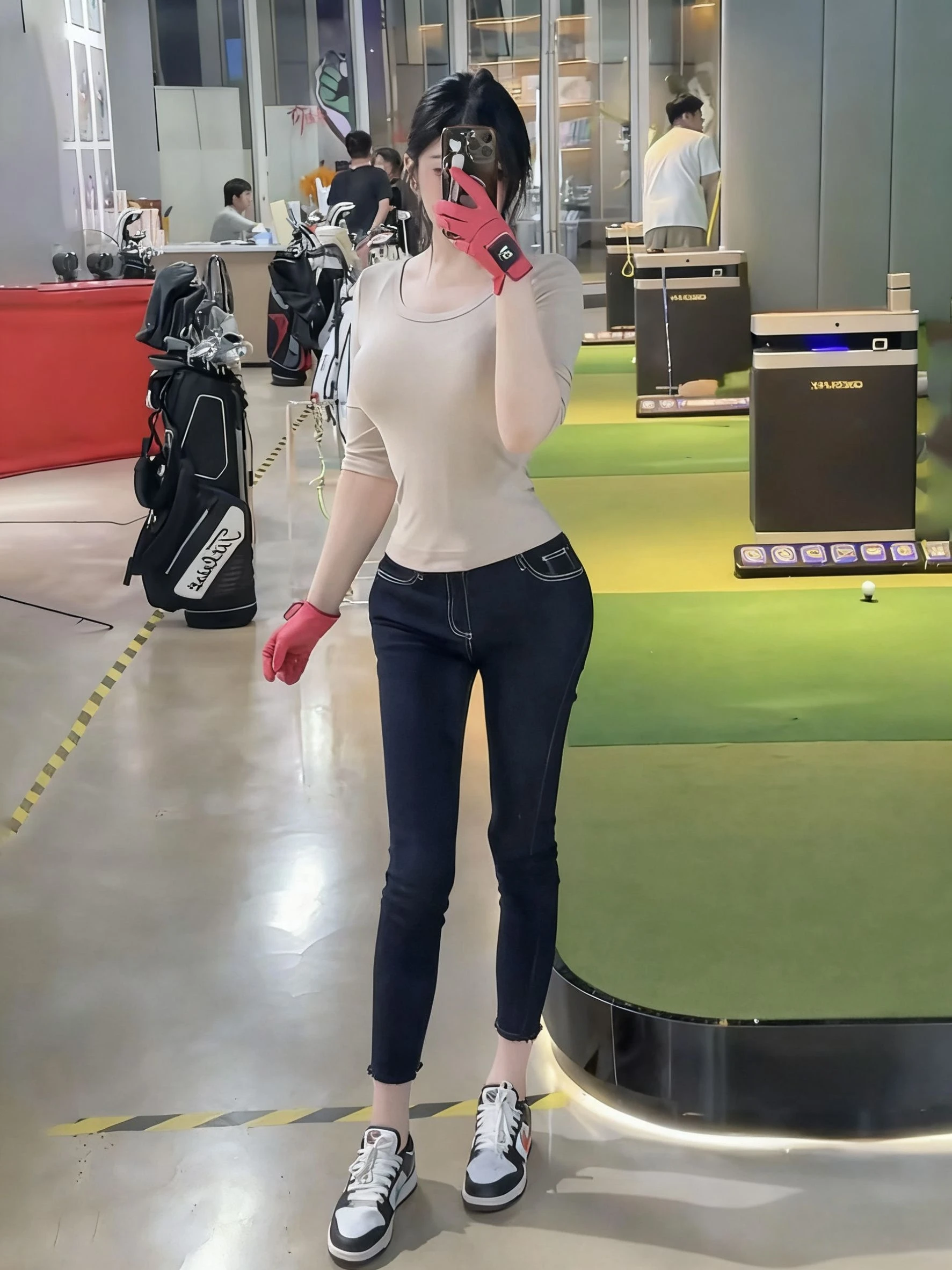 

Женские джинсы с высокой талией из эластичного денима, осенне-зимняя новинка, моделирующие фигуру, с эффектом подтяжки ягодиц, укороченные, зауженные к низу