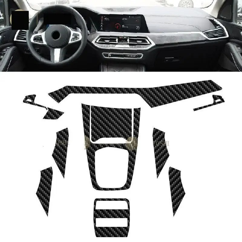 

For BMW G05 X5 2019-2022 Car interior carbon fibre Film 5D PET Center console Anti scratch resist film Accessories refit PPF