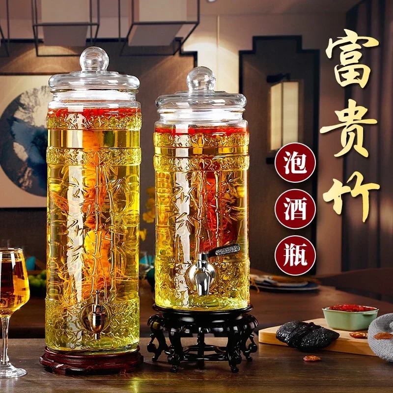 Lead-free thickened Ginseng wine jar Special  bottle Household 5 kg green plum fruit  medicinal  brewing container