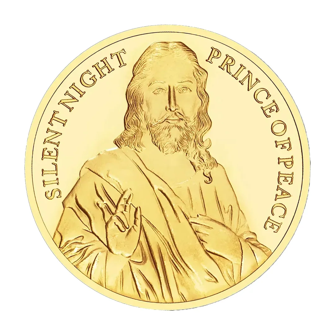 The Last Dinner Gold Plated Souvenir Coin Silent Night Commemorative Coins Jesus Christian Collectible Art