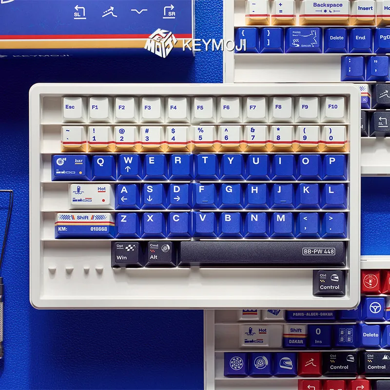 KEYMOJI 959 Lefumen Racing PC Keycaps Painting Factory Thermal Sublimation Magnetic Shaft Keyboard Keycaps PC Accessories Gifts