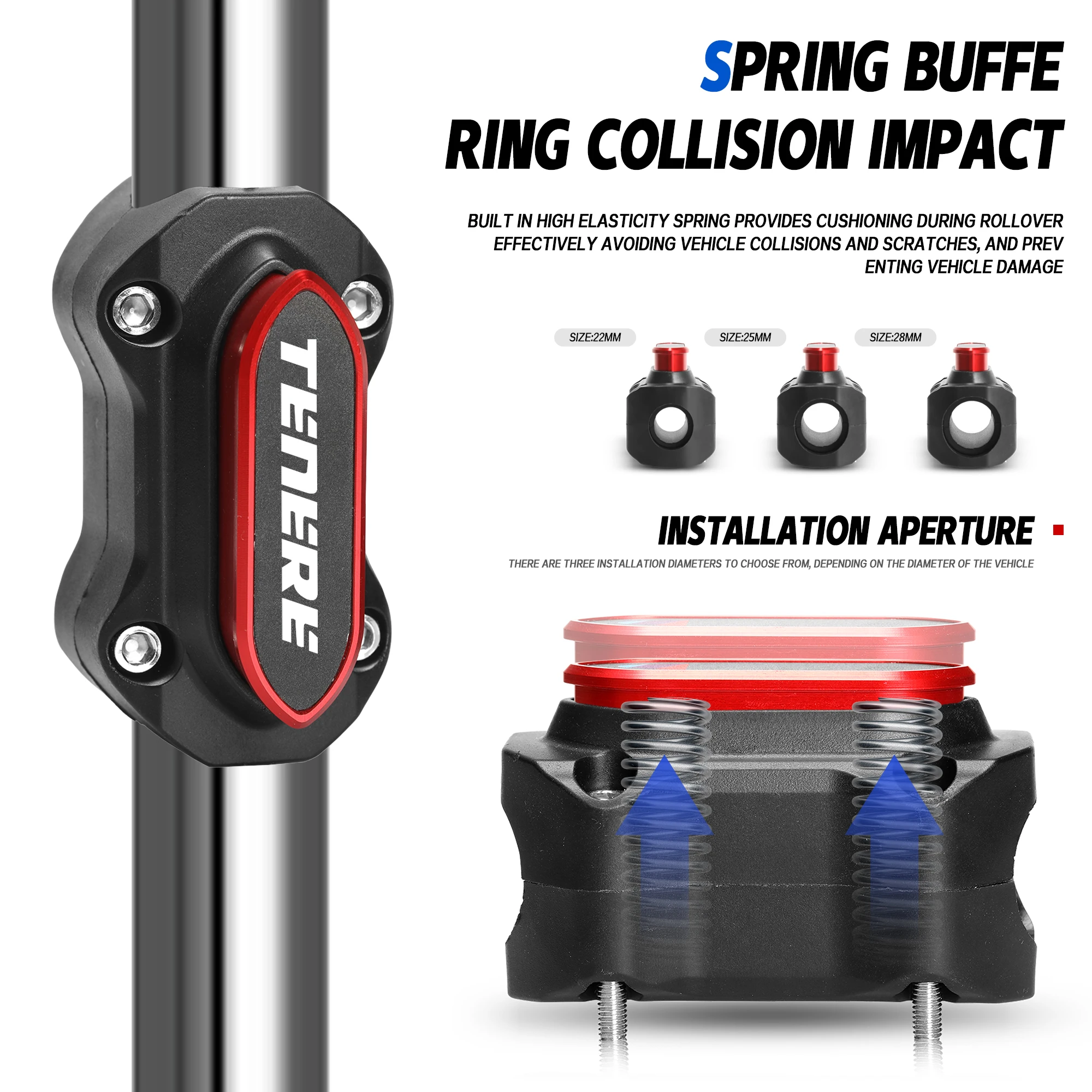 For Yamaha Tenere 700 Rally Bumper Protector Anti Fall Block Motorcycle Tenere700 Trim Blocks With Spring Anti Fall Crash