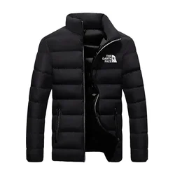 Winter Jacket Men Stand Collar Warm Down Street Fashion Casual Brand Men's Parka North Coat Cotton-padded Jacket Fishing Jacket