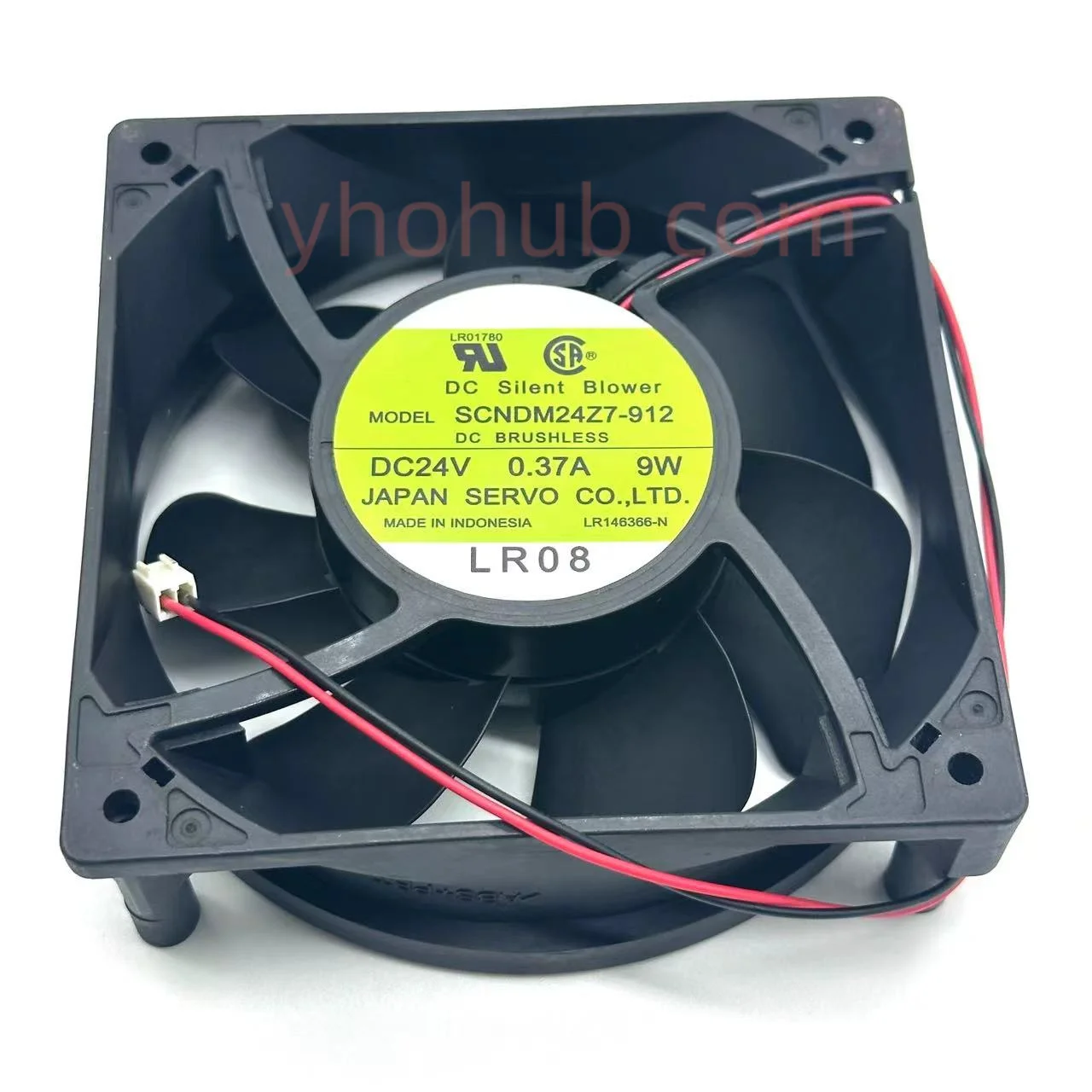 

SERVO SCNDM24Z7-912 DC 24V 0.37A 120x120x38mm 2-Wire Server Cooling Fan