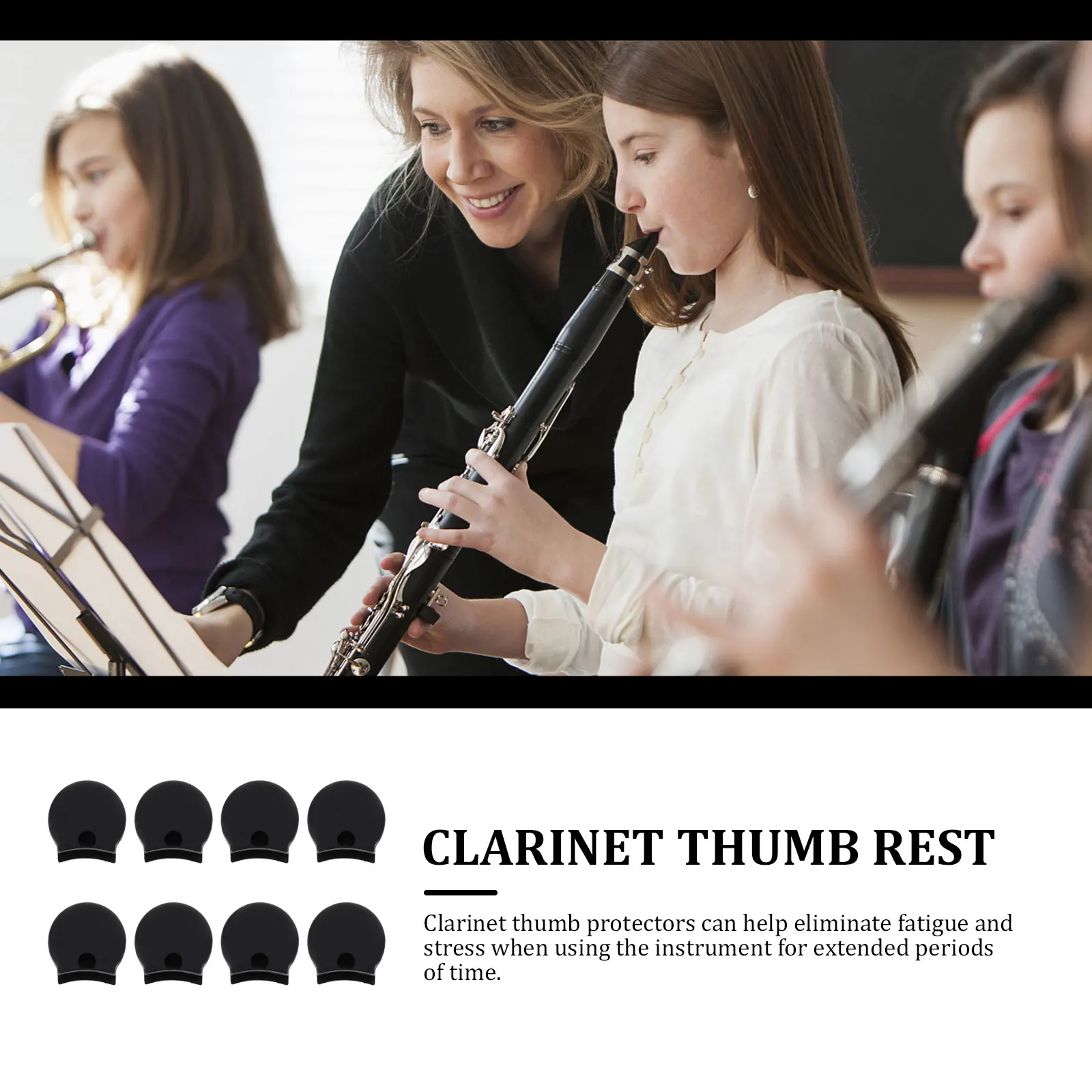 

10 Pcs Finger Rest Clarinet Thumb Cushion Pad Protector Silica Gel Cushions for Soprano