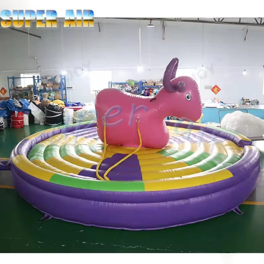 Menschliches aufblasbares Rodeo-Spiel, aufblasbares Stierkampf-Karnevalsspiel