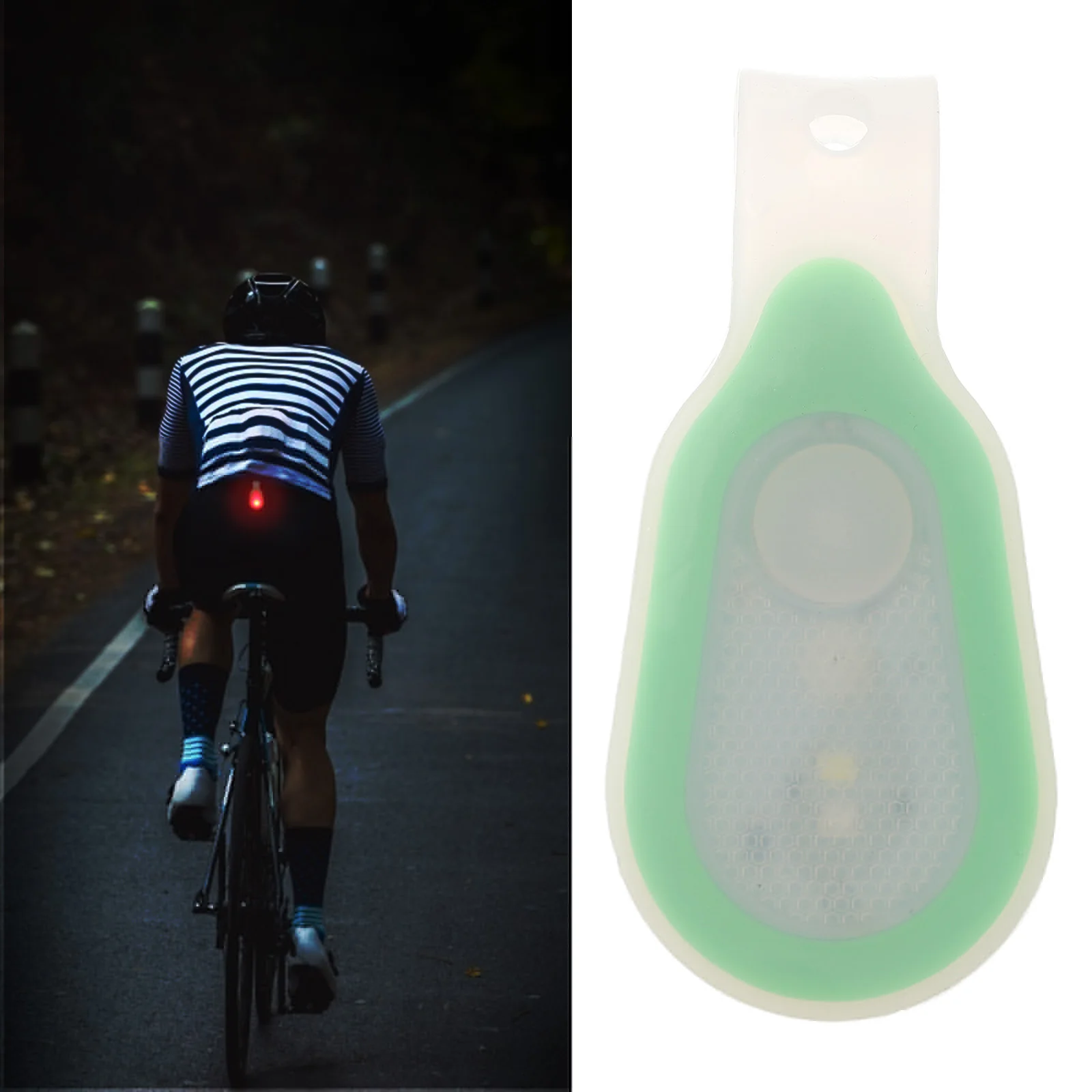 

2Pcs LED Magnet Lamp Clip on Flashlight for Running Jogging Cycling Camping White Red Flashing Modes Night Walking