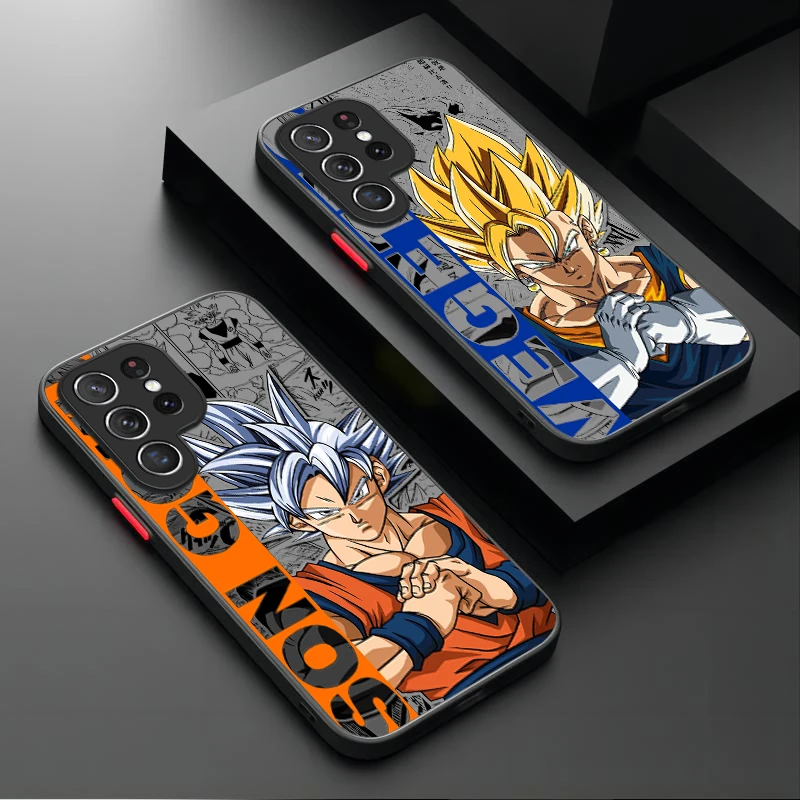 Funda Dragon Ball Goku Vegetto Vegeta Gogeta para Samsung Galaxy S26 Edge S25 S24 S23 Ultra S22 Pro S21 Plus FE A07 4G A17 A37 A57