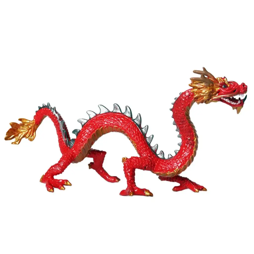 PVC Realistic Dragon Figures Educational Toy Plastic Model Chinese Dragon Figurine for Birthday Gift