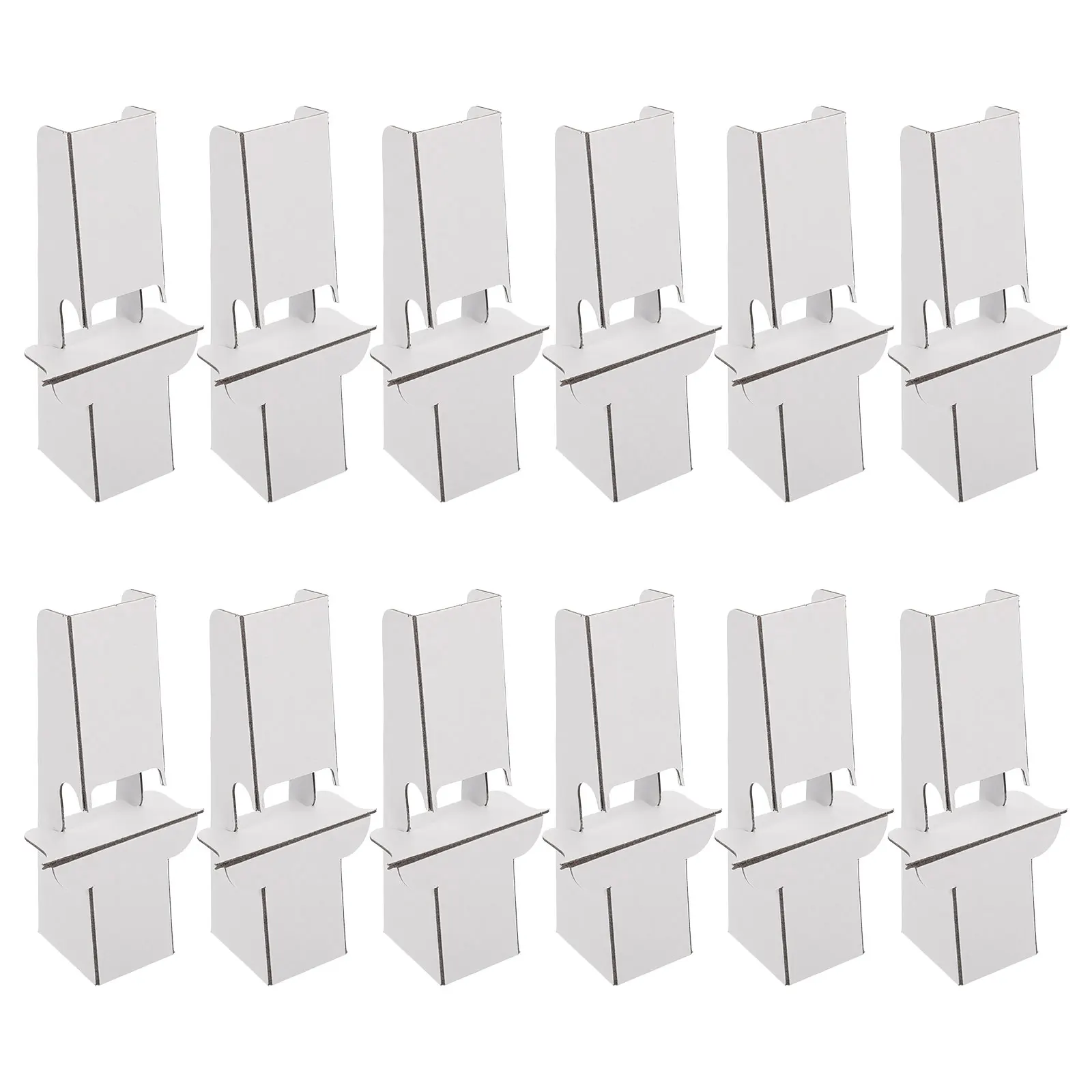 

12 Pcs Cardboard Display Stand Easel White Foam Poster Stands for Wedding Sign Craft Decor Mini Frames Storage Solutions