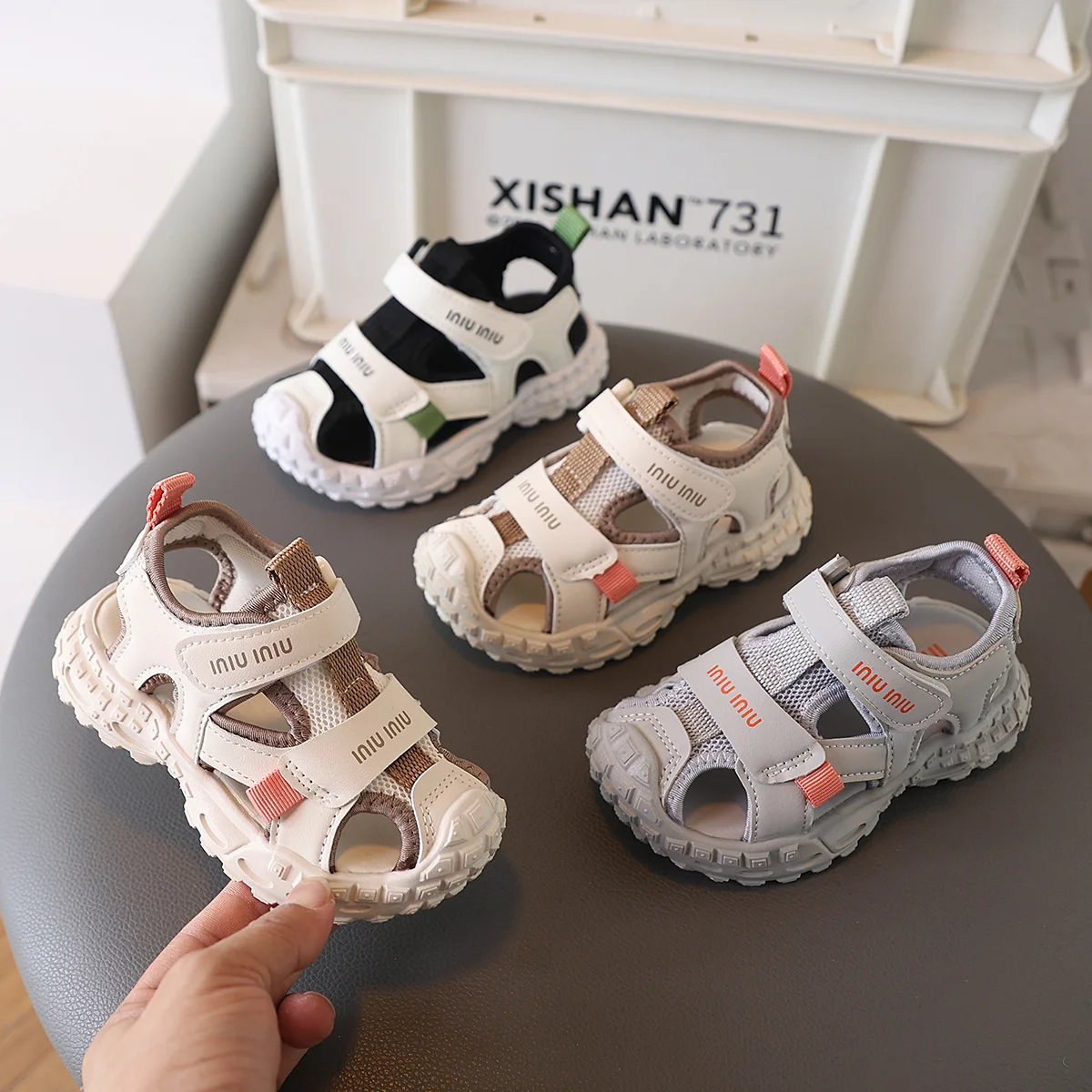 2026 New Summer Children Sandals For Boys Mesh Breathable Kids Sport Shoes Soft Sole Fashion Toddler Boys Beach Sandals EU21-30