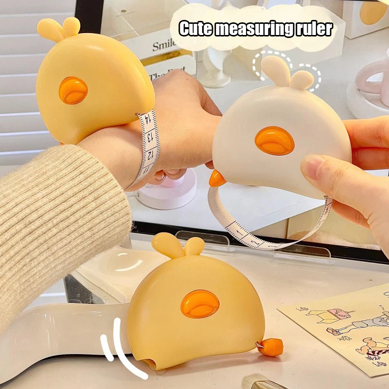Cute Retractable Body Measuring Tape Soft Ruler for Waist Bust Hip Chest Fitness Sewing Tailor Student Mini Portable Tool