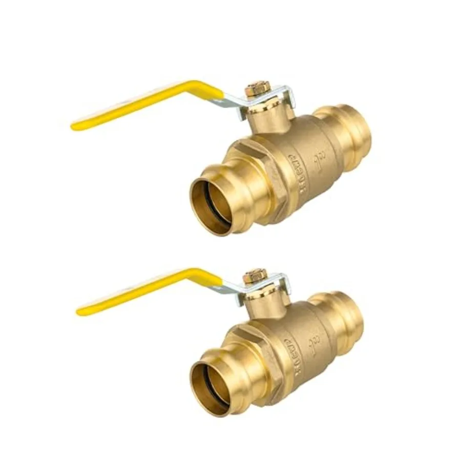 

x Copper Press Ball Valve with EPDM O-ring, /4- Turn Full Port Shut Off Stop Ball Valve For Copper Tubg Connection, VALVE407-2P