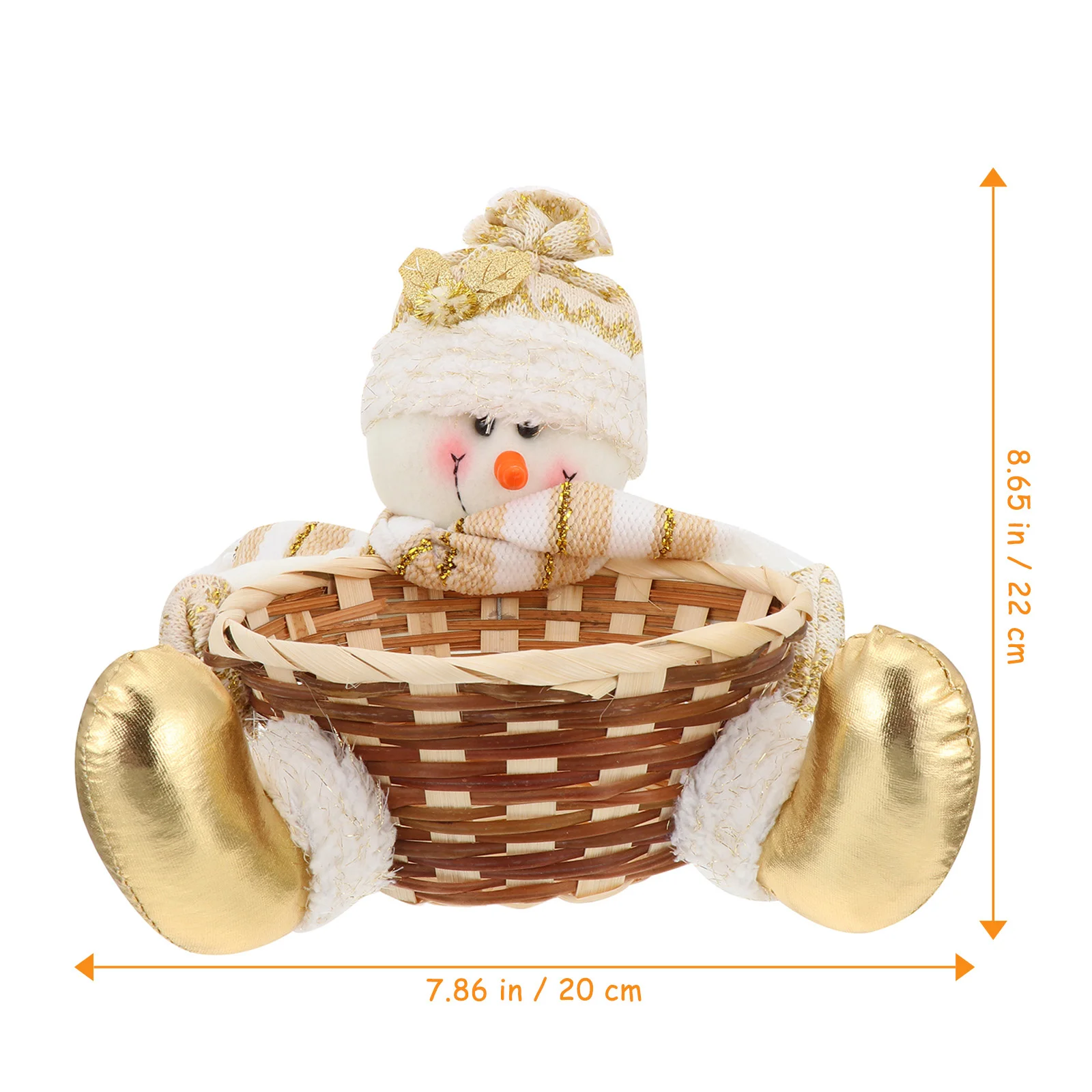 

1pc Snowman Candy Basket Christmas Storage Container Practical Kids Candies Cookies Gift Atmosphere Decor Kitchen Bar
