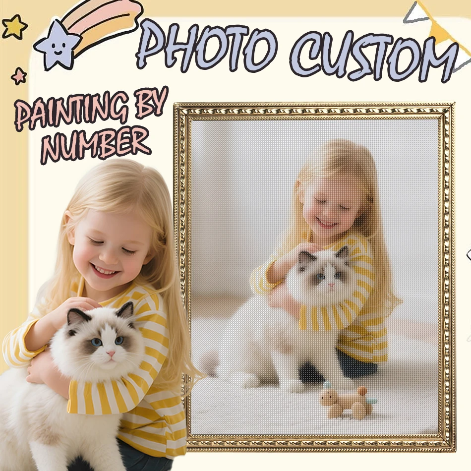 Customizable Diamond Embroidery Create Your Own Diamond Painting Personalized Diamond Art Decoration Living Room pet Family Gift