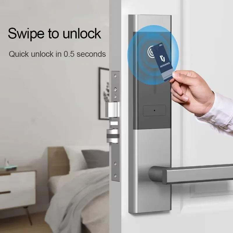 Fashion electronic RFID door lock with software RF handle hotel lock