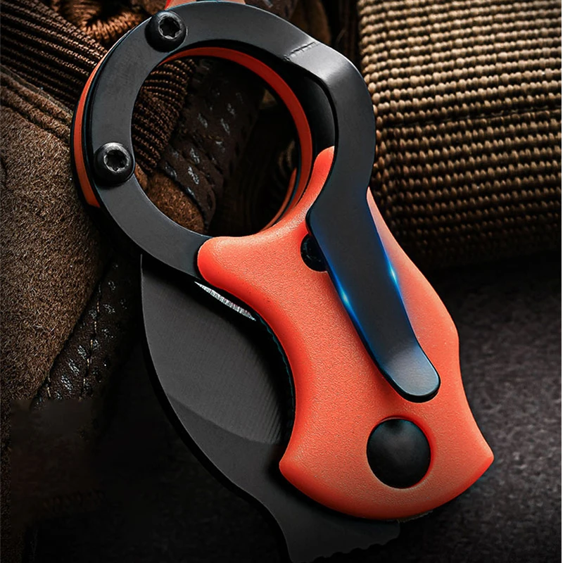 Outdoor Mini Convenient Camping Equipment Defence Pendant Express Opening Tool Claw Folding Knife Keychain Knife