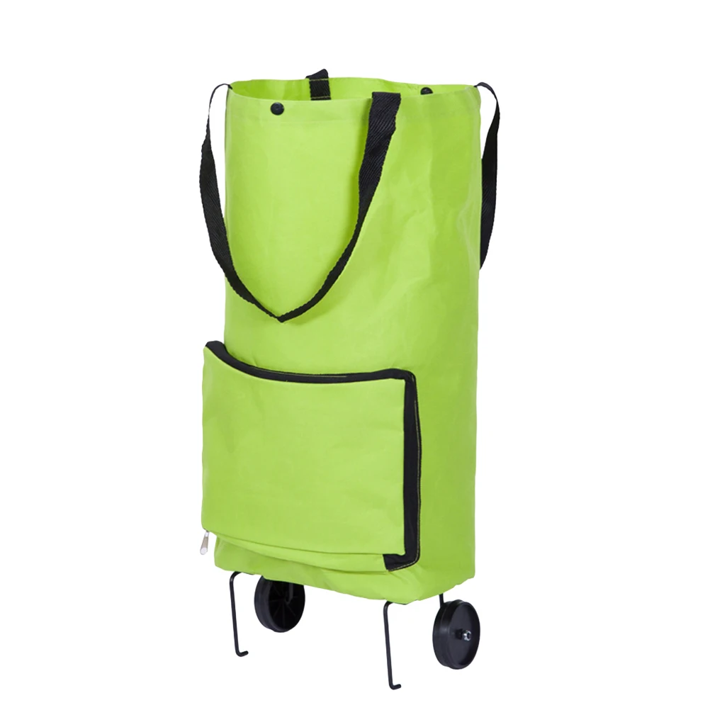 

Foldable Shopping Cart Grocery Bag Wheels Portable Trolley Large Capacity Oxford Cloth Multipurpose Travel