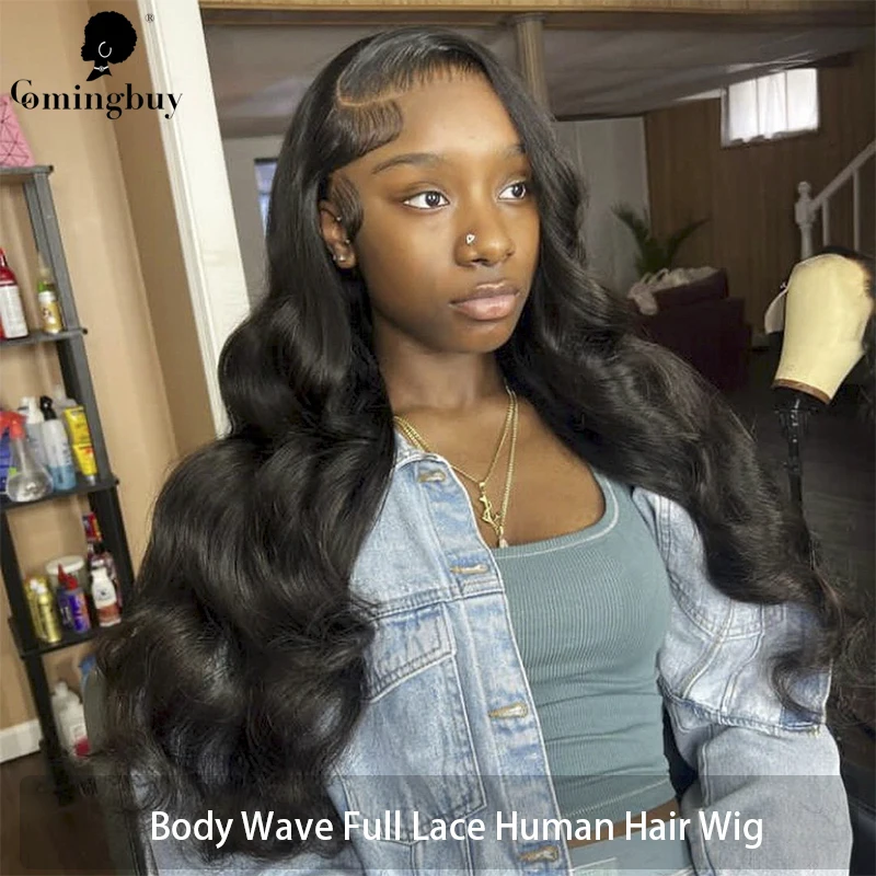 Body Wave Full Lace Human Hair Wigs Natural Wavy Long Brazilian Remy Human Hair Wig For Black Women Comingbuy Remy Hair Wig