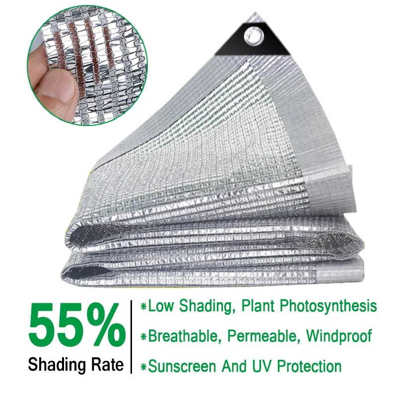 55–99 % Schattenrate, Aluminiumfolie, Sonnenschutznetz, Garten, Sonnenschutz, Segel, Garage, Markise, Pflanze, Sonnenschutz, Sichtschutz, Zaunnetz – Detail 6