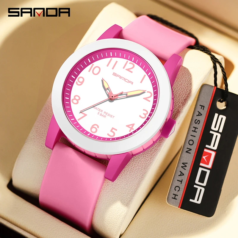 SANDA Fashion Casual Entertainment Children Girl Watch Outdoors Sport Quartz Watch Swim Waterproof Children Girl Wristwatch Gift