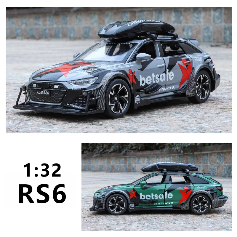 

1:32 RS6 спортивный автомобиль, имитация литья под давлением сплава, модель автомобиля со звуком и светом, серия, детская игрушка в подарок